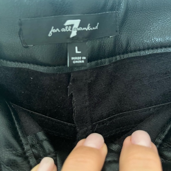 7 for all mankind leather pants - Picture 2 of 6